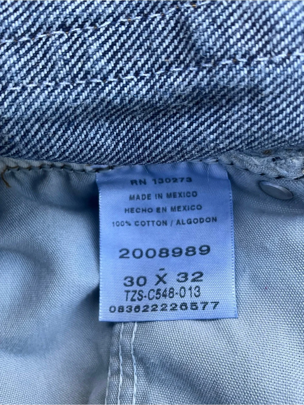 Y2K Lee Regular Fit Denim Jeans Dark Wash Blue Mens 30x32